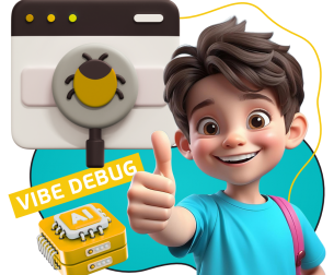Тестирование & Vibe Debug. Охотники за багами - КИБЕРшкола программирования для детей, компьютерные курсы для школьников, начинающих и подростков - KIBERone г. Гагаринский